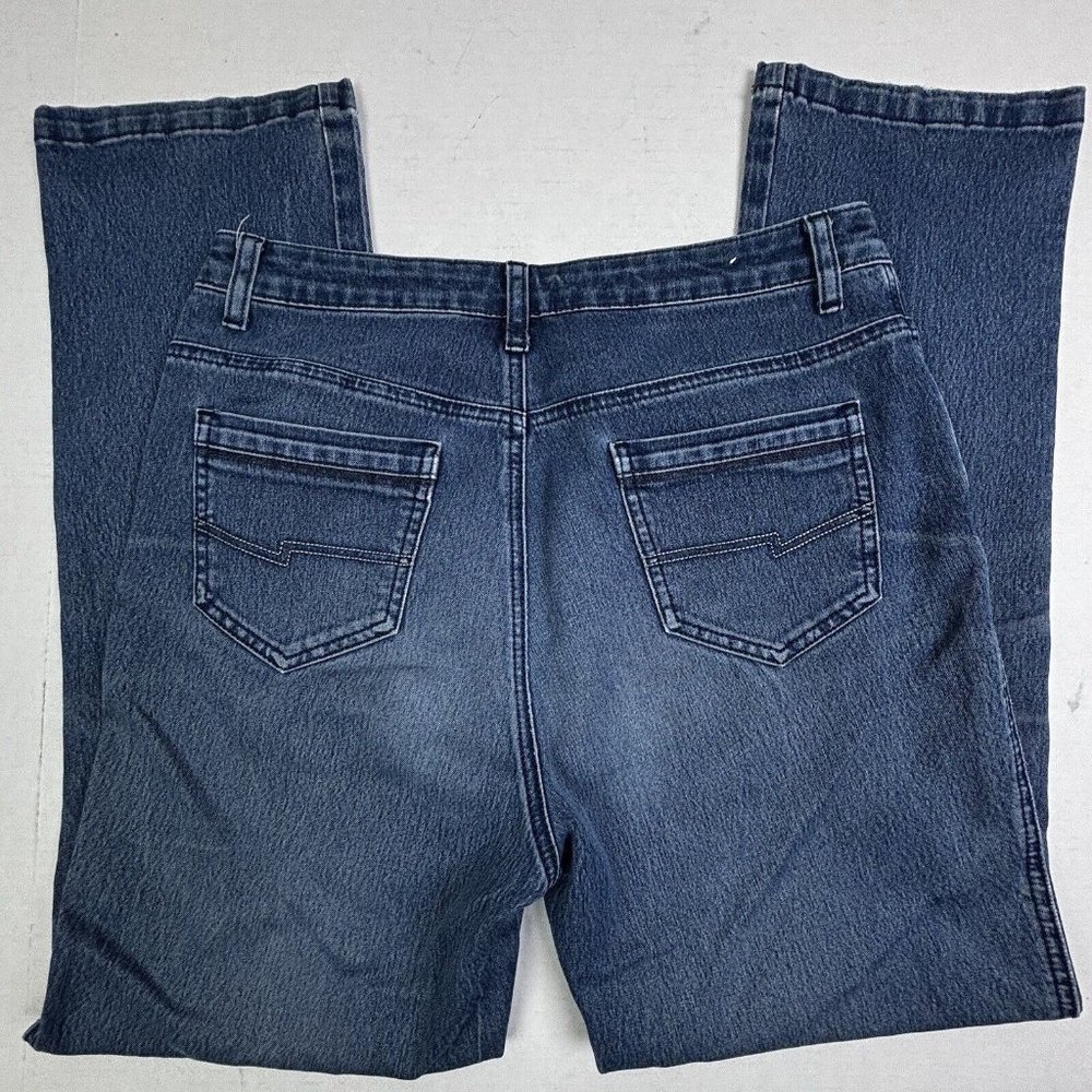 Yinghaodeda Straight Blue Jeans Womens 31 100% Cotton Japan Glitter Embroidered‎
